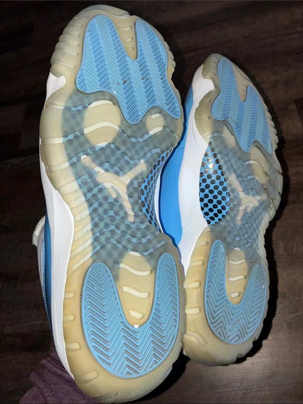 UNC Low 11s Jordan Low-Top Sneakers in White and Carolina Blue